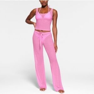 SKIMS mesh rhinestone cover up pants